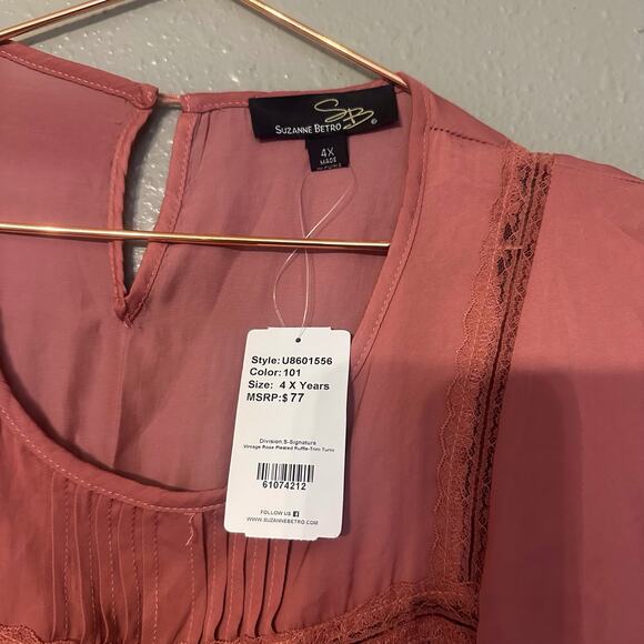 Suzanne Betro new with tag blouse balloon sleeve silky size 4X - Picture 3 of 6